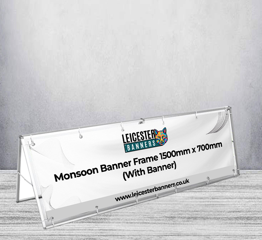 Monsoon Banner Frame 1500mm x 700mm (With Banner)