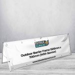 Outdoor Barrier Frame 1500mm x 700mm (With Banner)