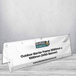 Outdoor Barrier Frame 2000mm x 1000mm (With Banner)