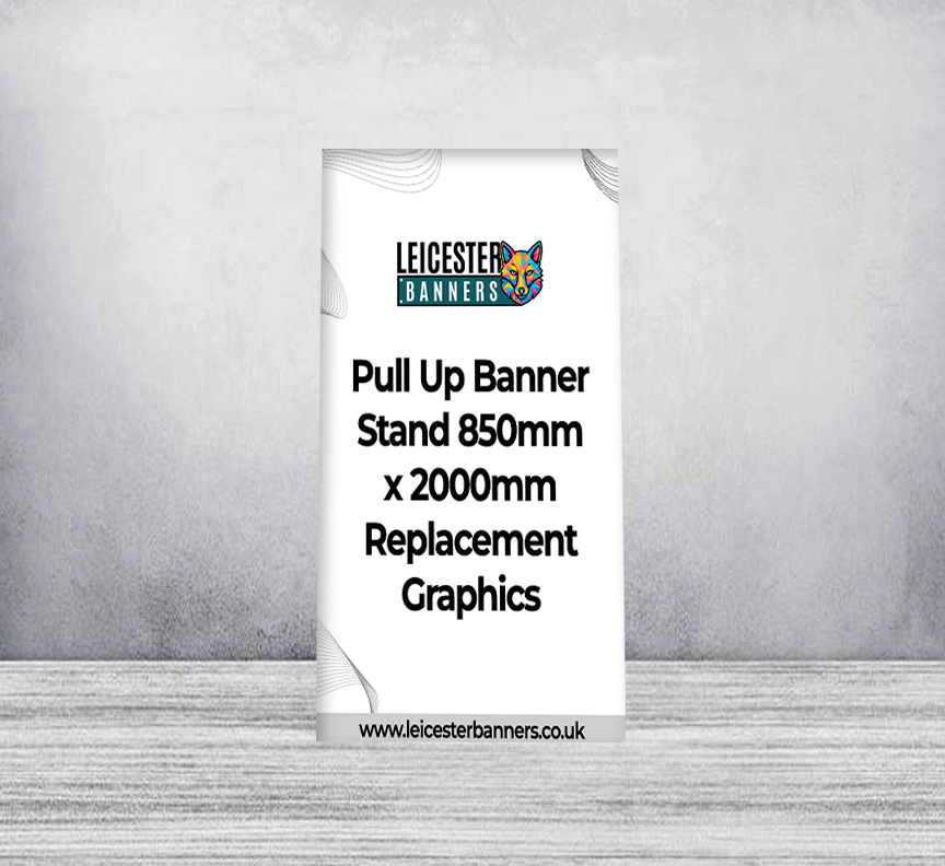 Pull Up Banner Stand 850mm x 2000mm Replacement Graphics