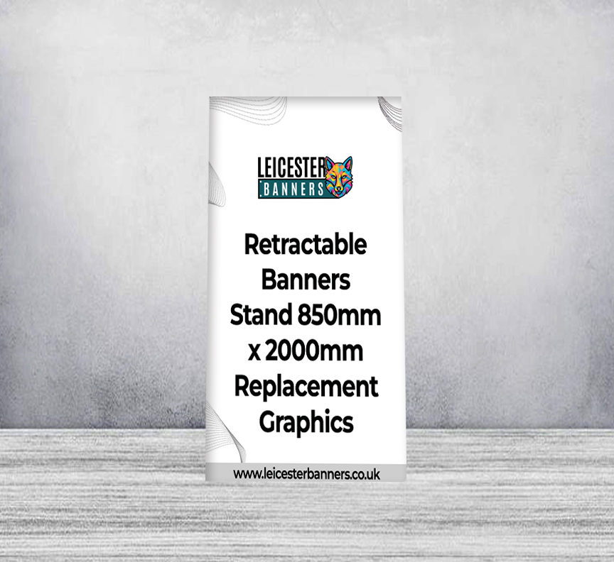 Retractable Banners Stand 850mm x 2000mm Replacement Graphics