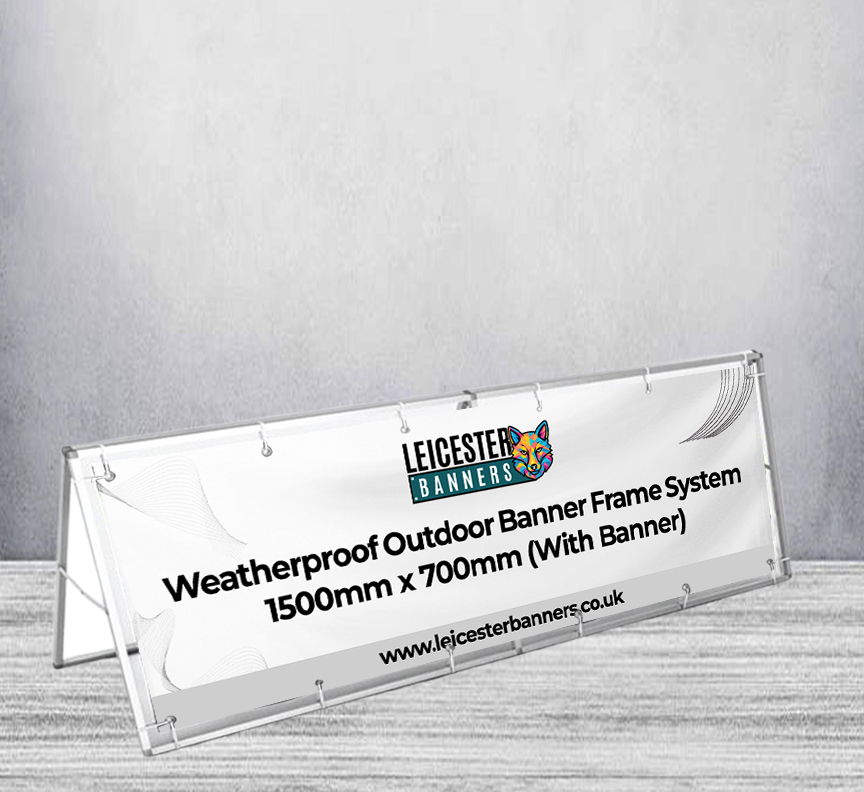 Weatherproof Outdoor Banner Frame System 1500mm x 700mm (With Banner)
