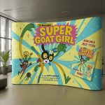 3m x 4m Curved Pop Up Exhibition Backdrop Stand With Printed Magnetic Graphics